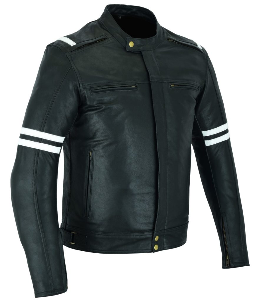 Lvc Vintage Chaqueta De Cuero Para Moto Unisex D S Moto