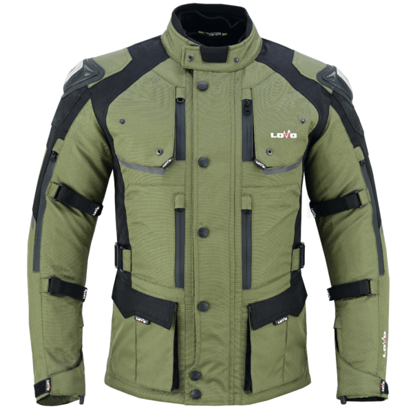 LvA42CG_Afric-Pro / Chaqueta de moto 3/4 de tres capas premium para todas las estaciones (para hombre) - Imagen 2