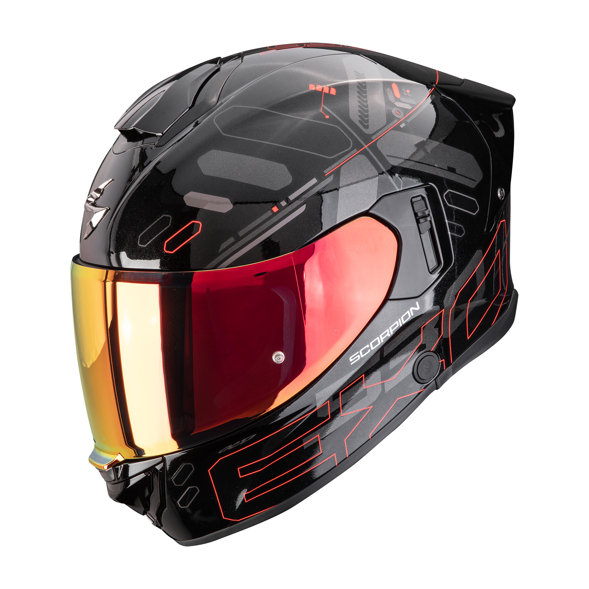 EXO-530 AIR FOND METALICO NEGRO-ROJO XS